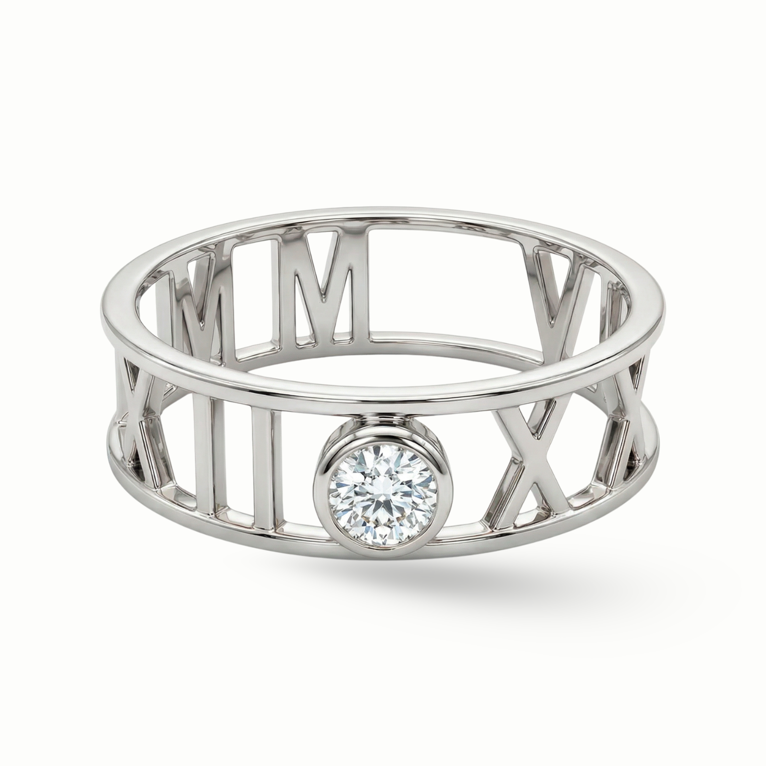 Zeeana Roman Number Date Ring