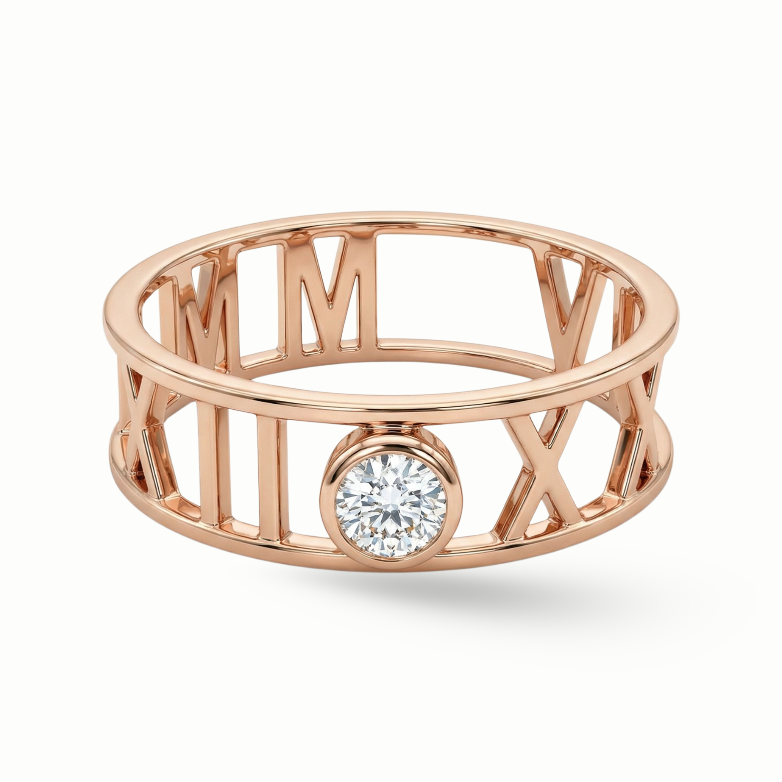 Zeeana Roman Number Date Ring
