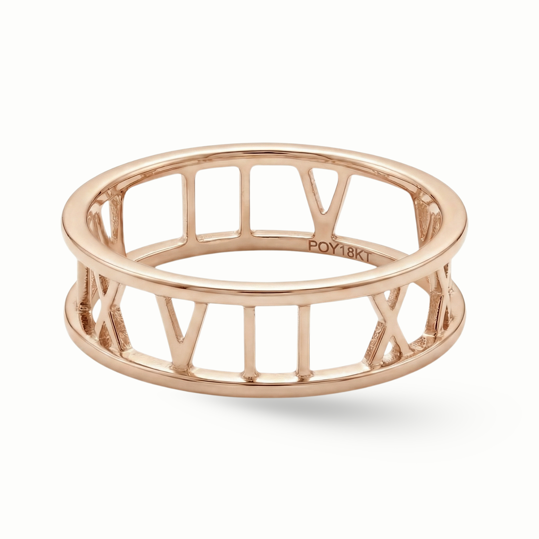 Zeeana Roman Number Date Ring