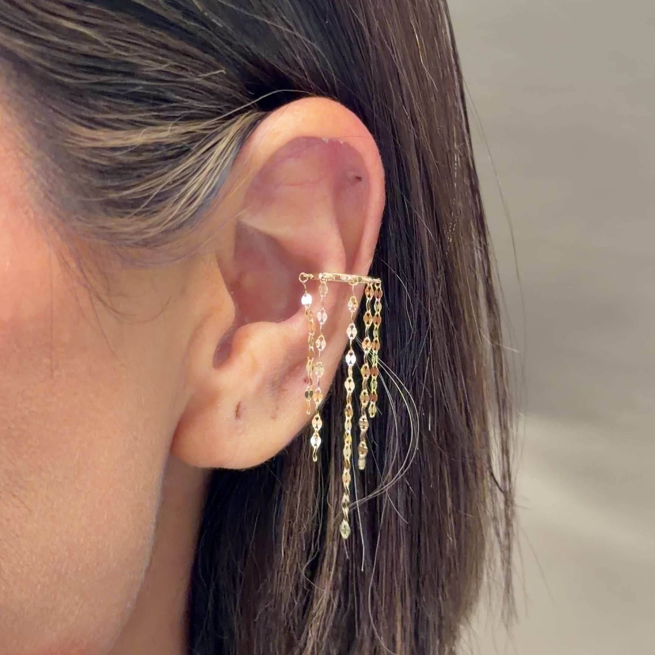 Golden Rain Earcuff