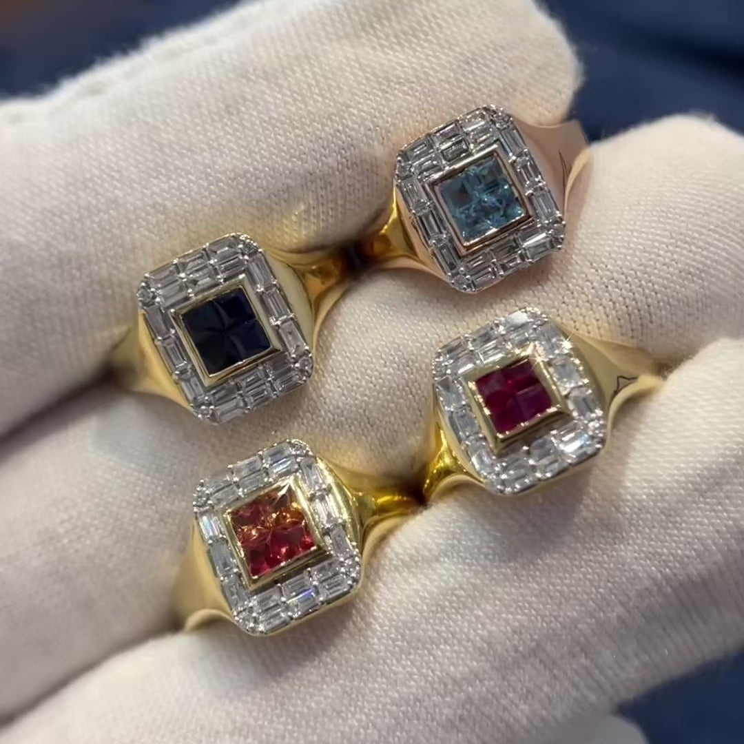 Art Deco Gemstone Pinky Ring