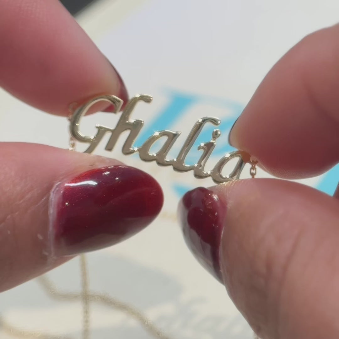 Zeeana Gold Name Necklace