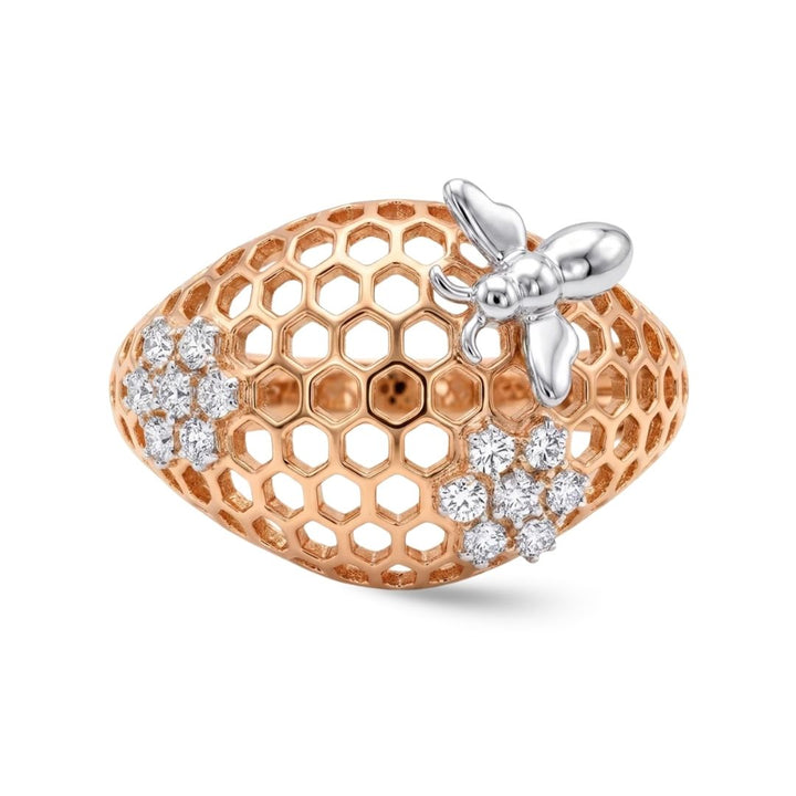 Golden Hive Pinky Ring