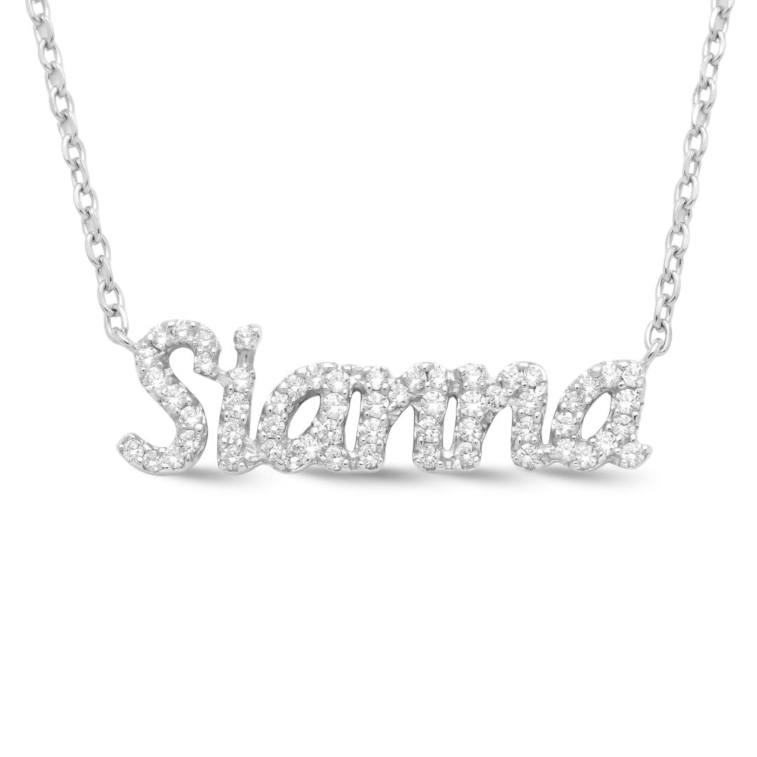 Tiny Treasures Diamond Name Necklace