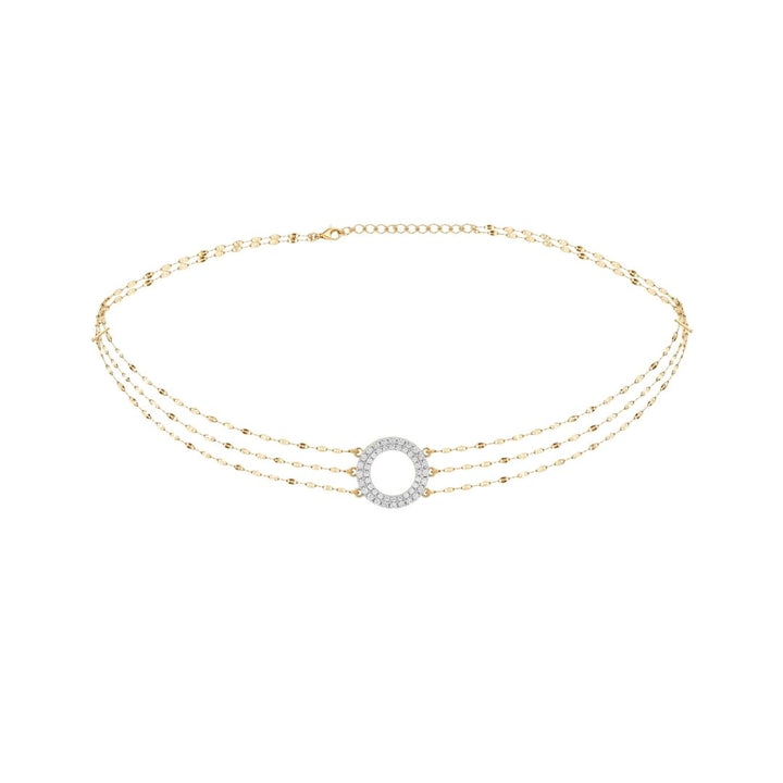 Aurelia Halo Triple-Strand Choker