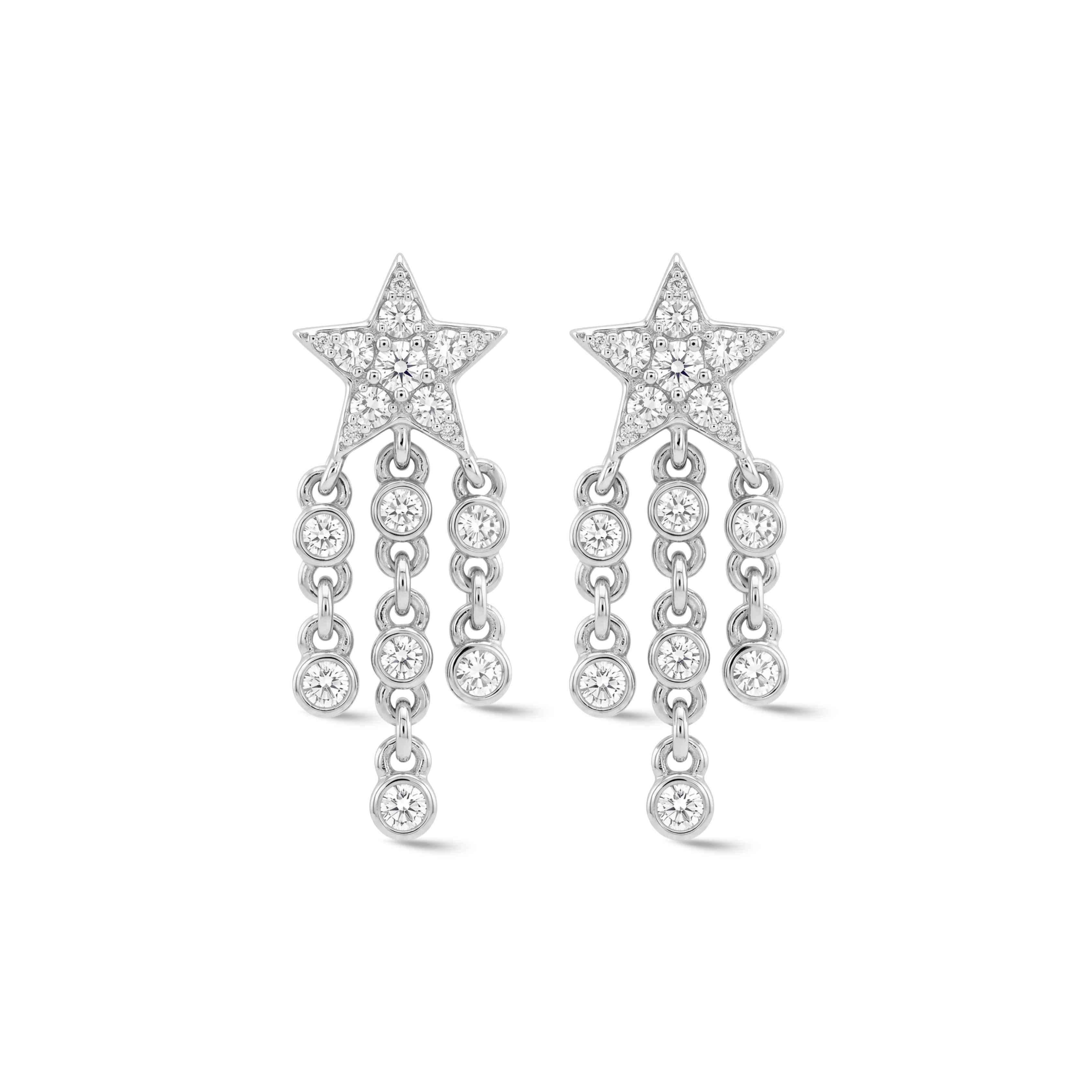 Star Drops Diamond Earrings