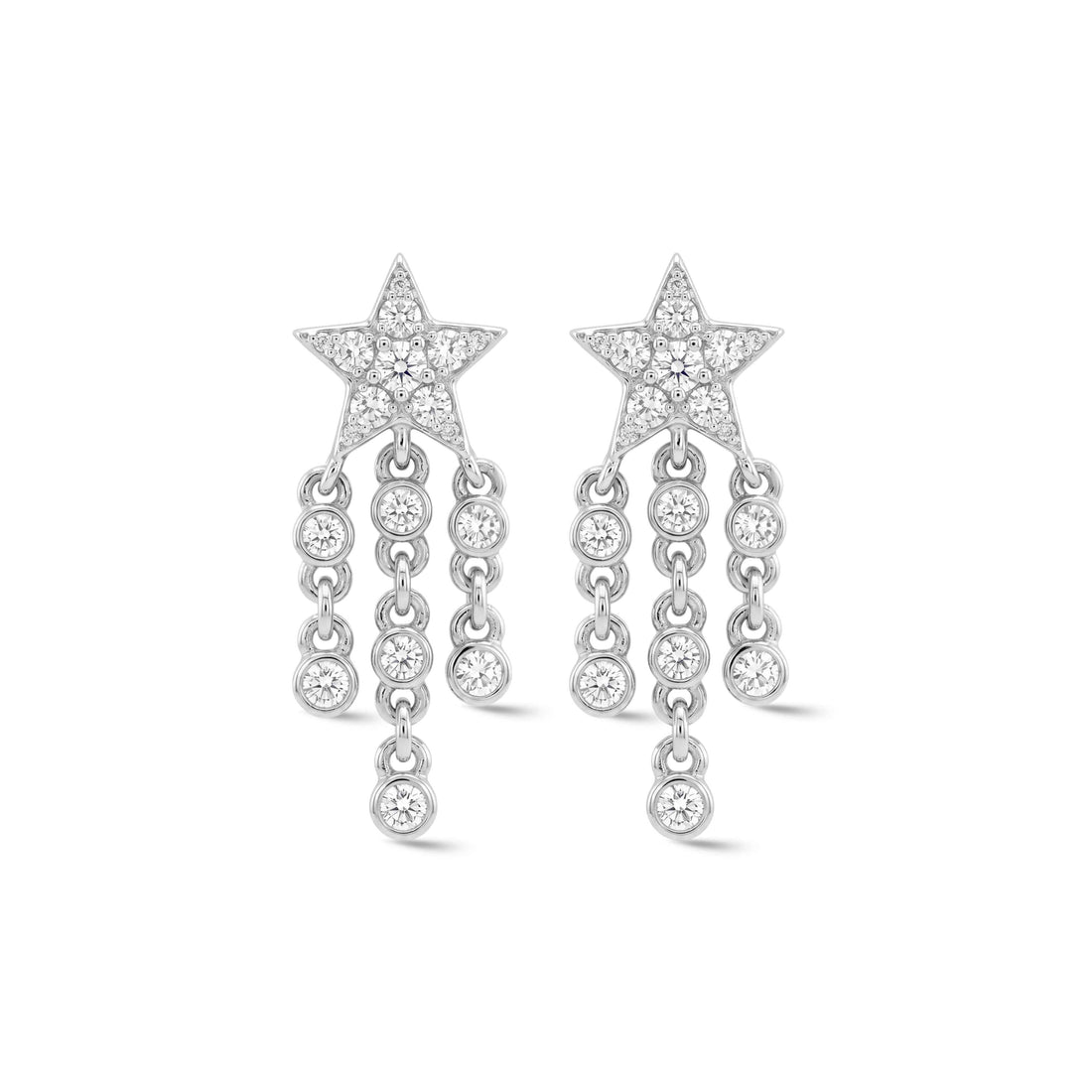 Star Drops Diamond Earrings