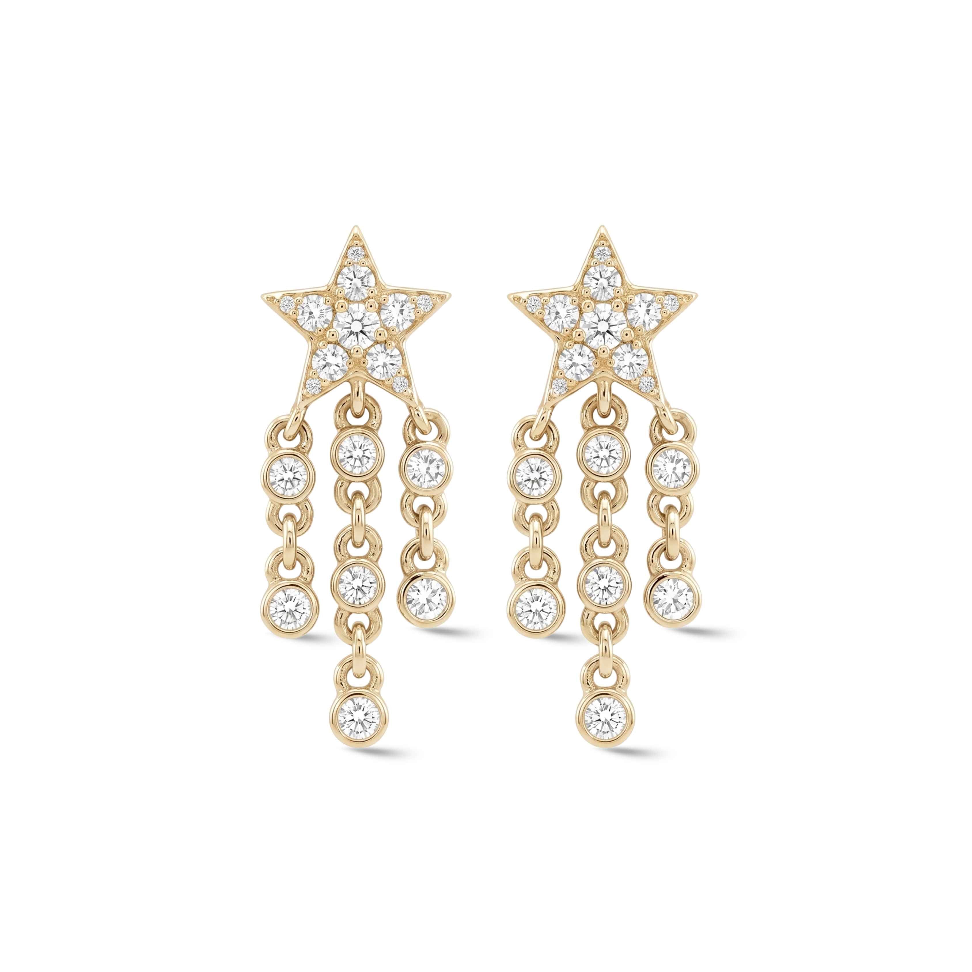 Star Drops Diamond Earrings