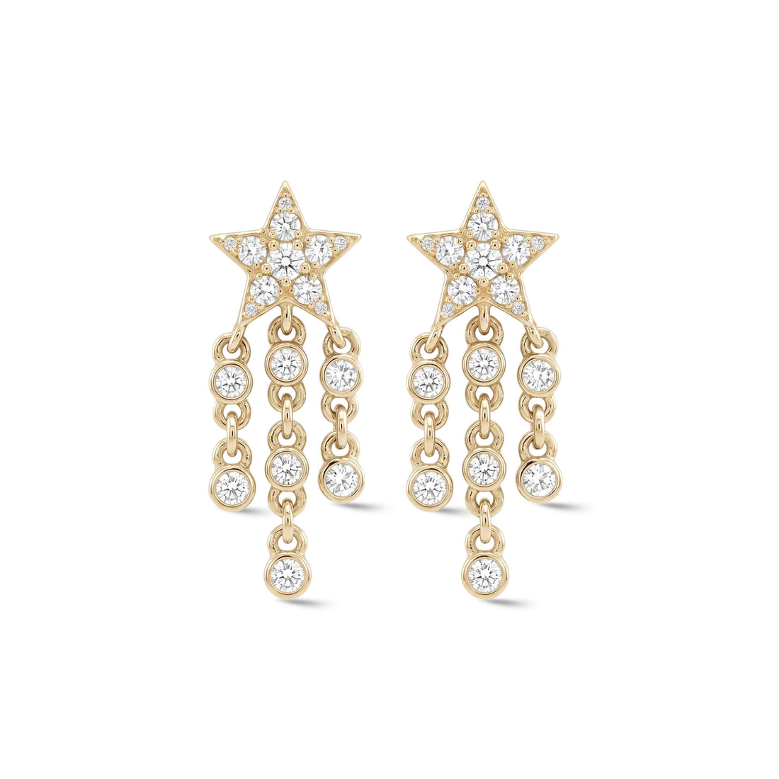 Star Drops Diamond Earrings