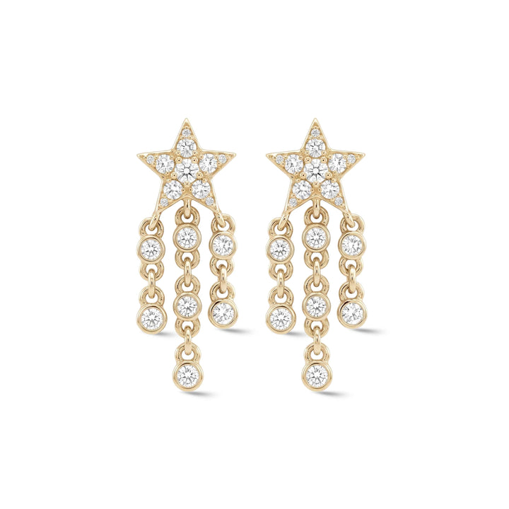 Star Drops Diamond Earrings