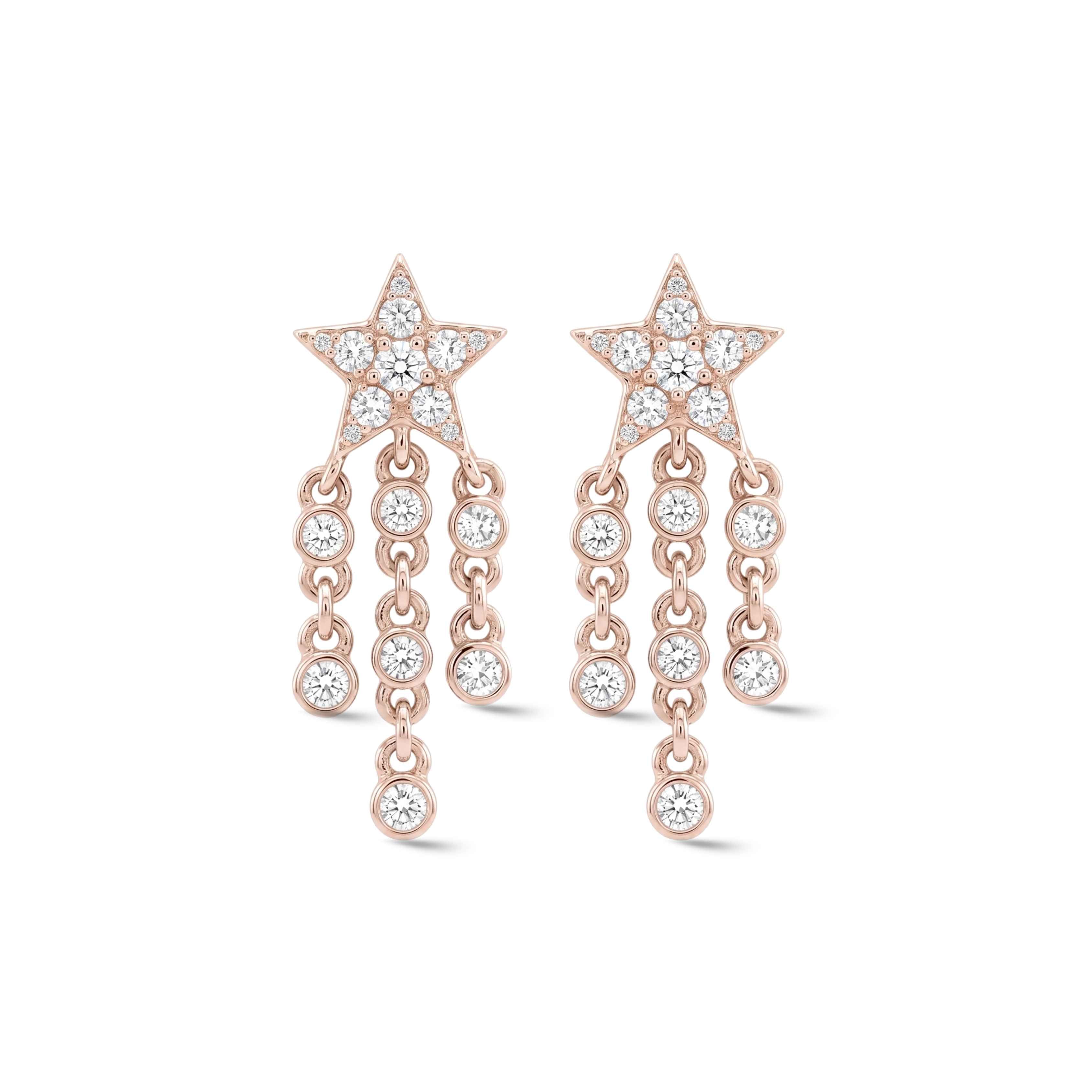 Star Drops Diamond Earrings