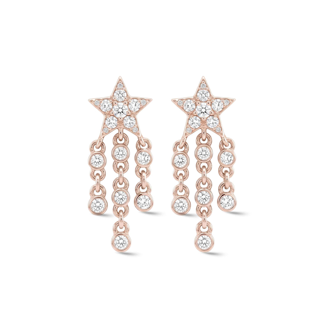 Star Drops Diamond Earrings
