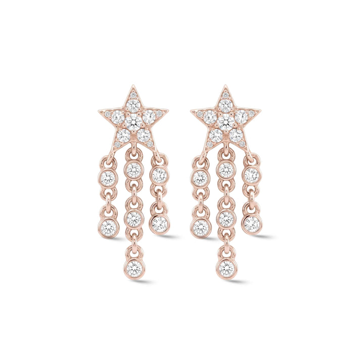 Star Drops Diamond Earrings