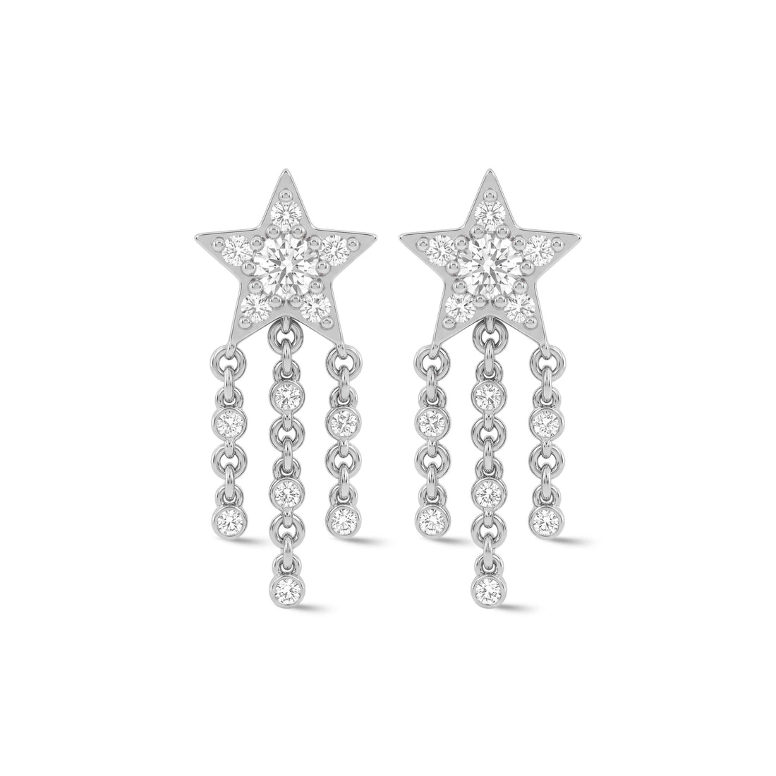Star Drops Diamond Earrings