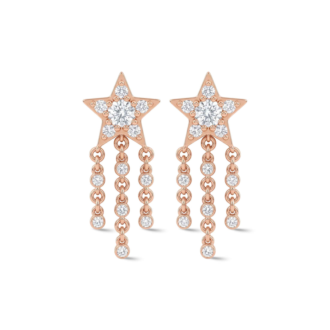 Star Drops Diamond Earrings