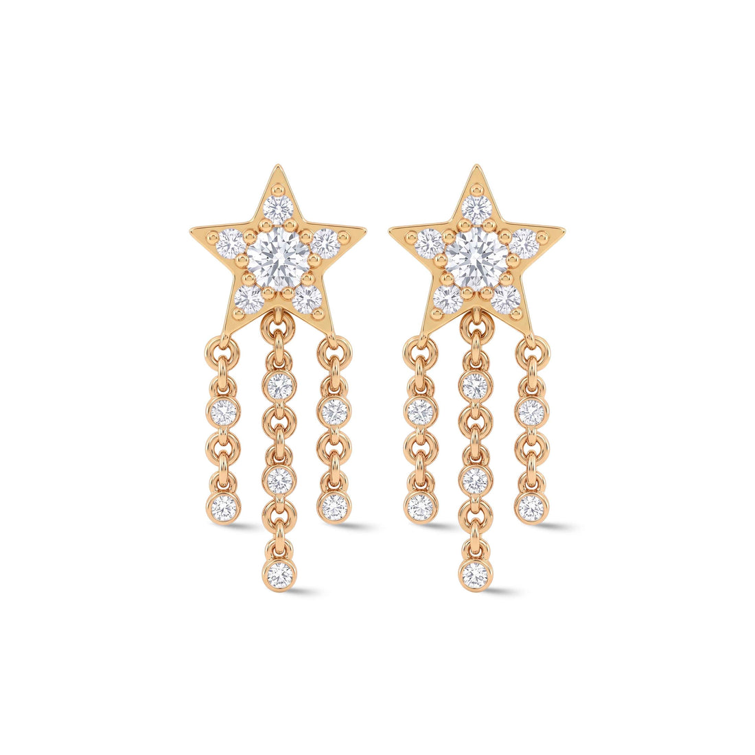 Star Drops Diamond Earrings