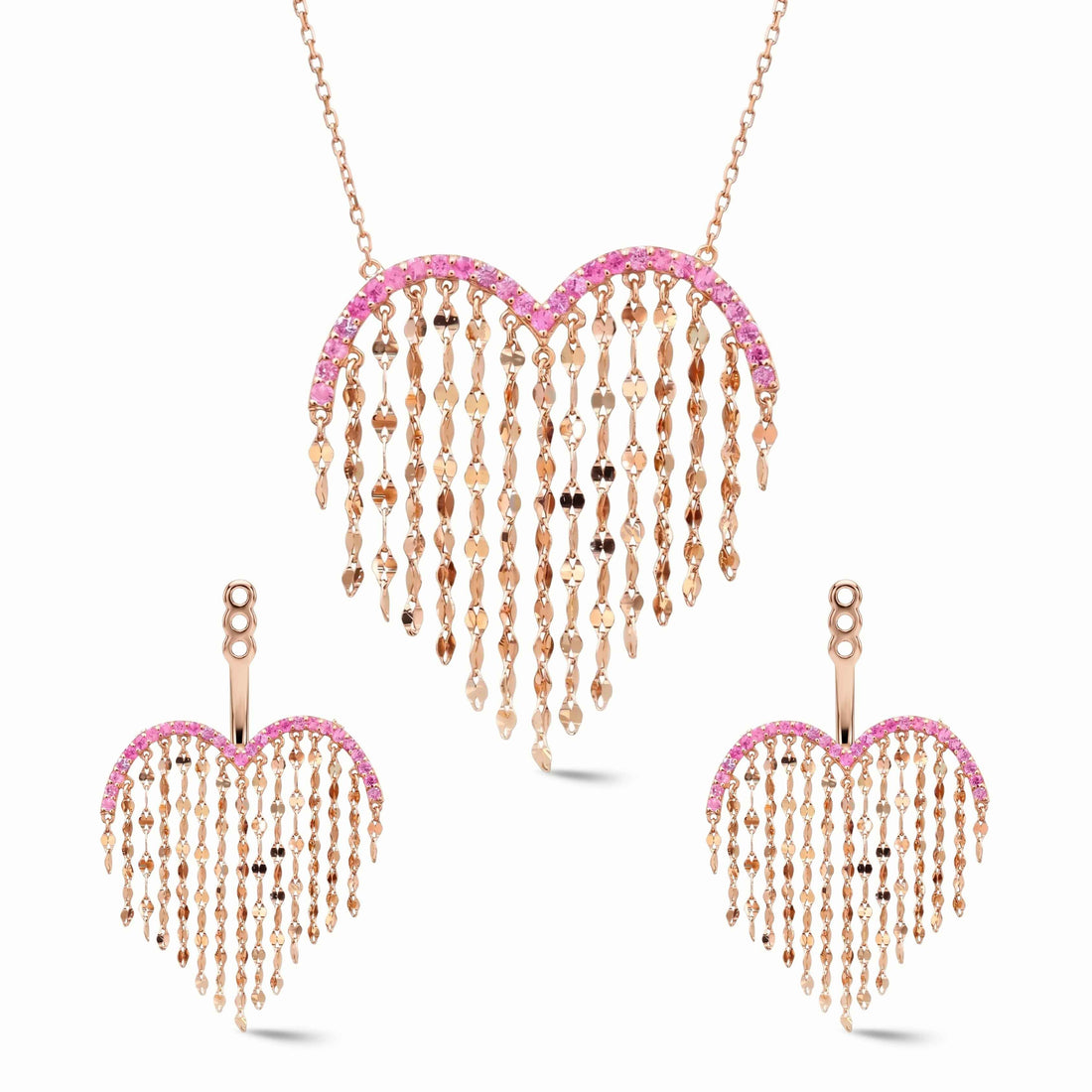 Heartstring Pink Sapphire Necklace