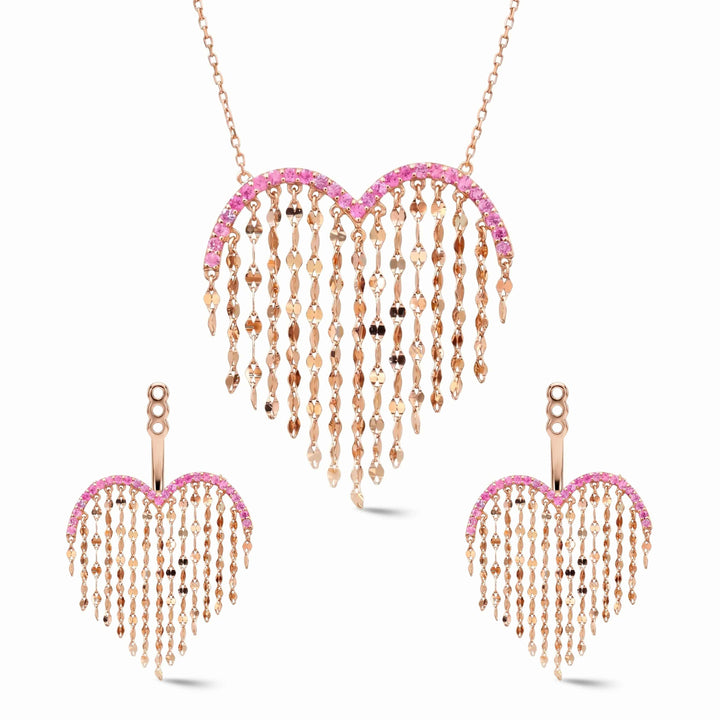Heartstring Pink Sapphire Necklace