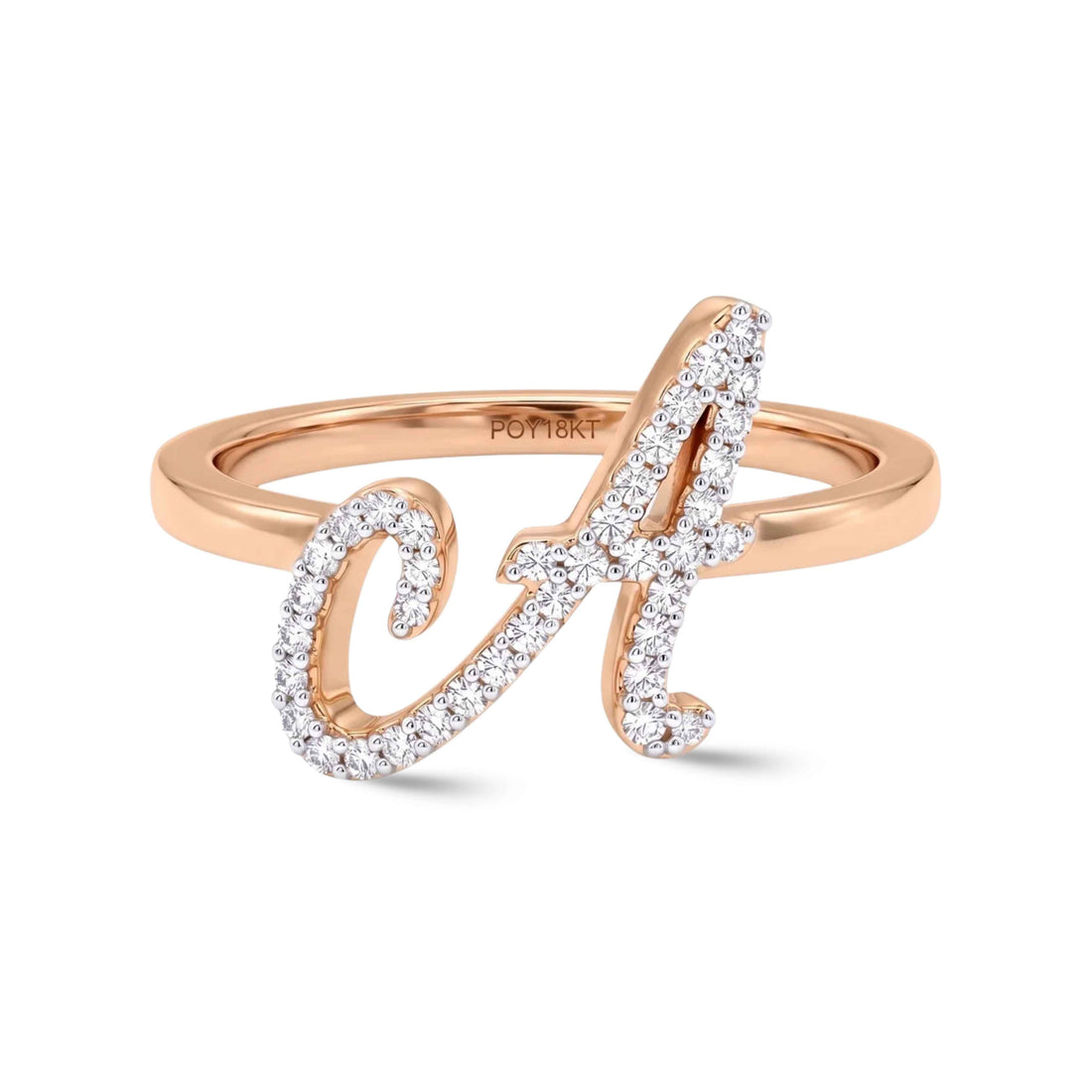 Dainty Diamond Initial Ring by Piece of You – view 2