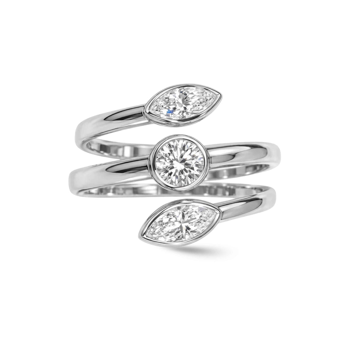 Trinity Spring Diamond Pinky Ring by Piece of You – view 2