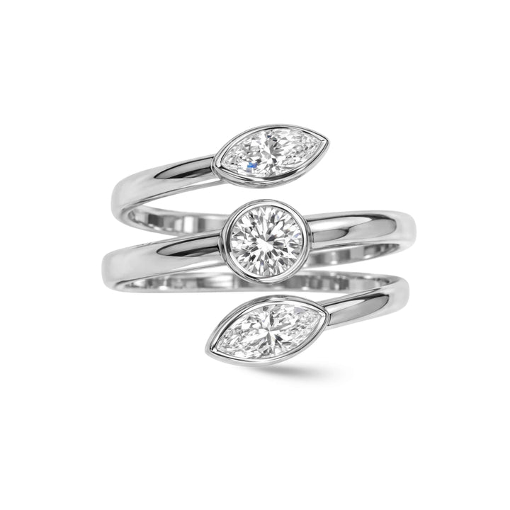 Trinity Spring Diamond Pinky Ring by Piece of You – view 2