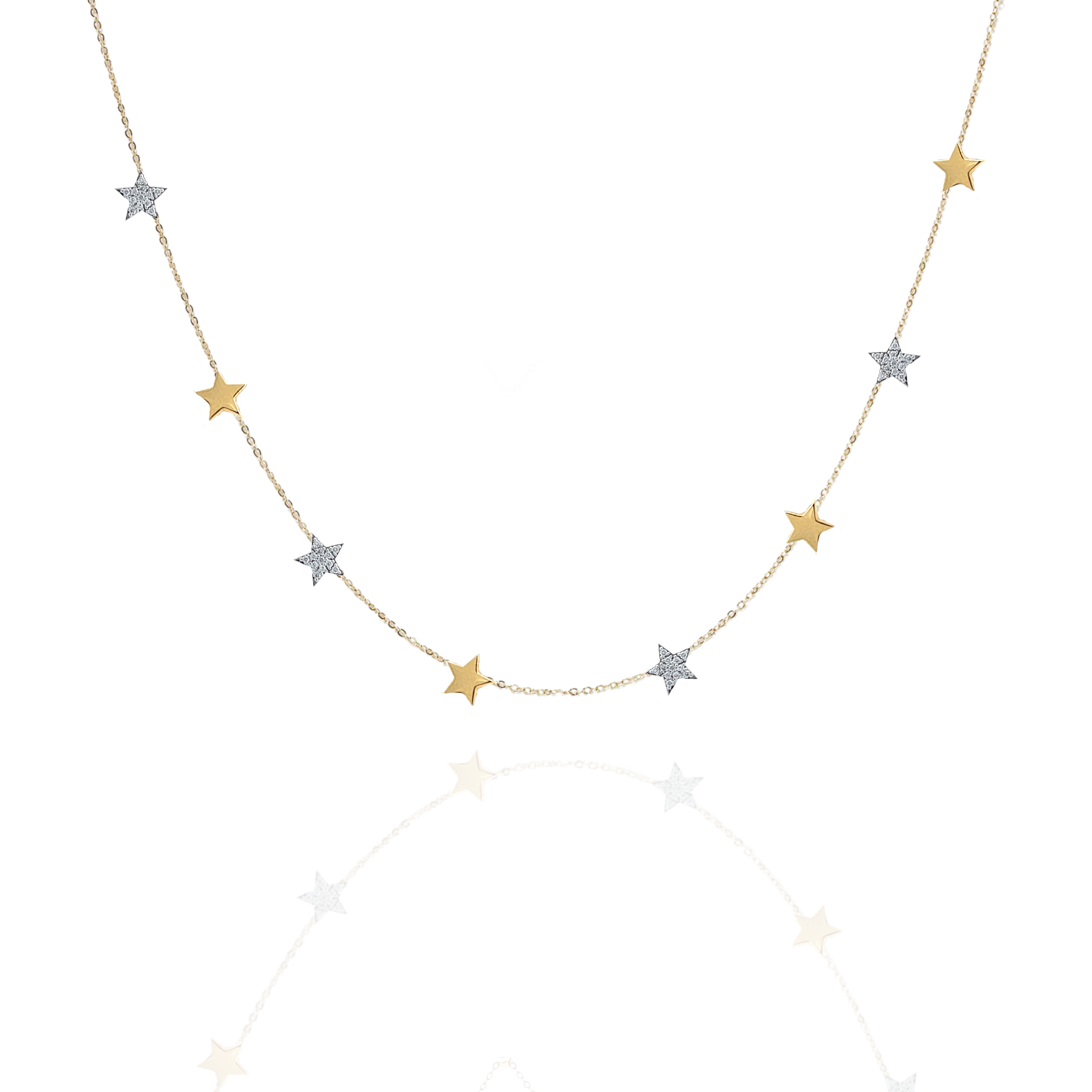 Timeless essentials Multi- Star Chain Necklace