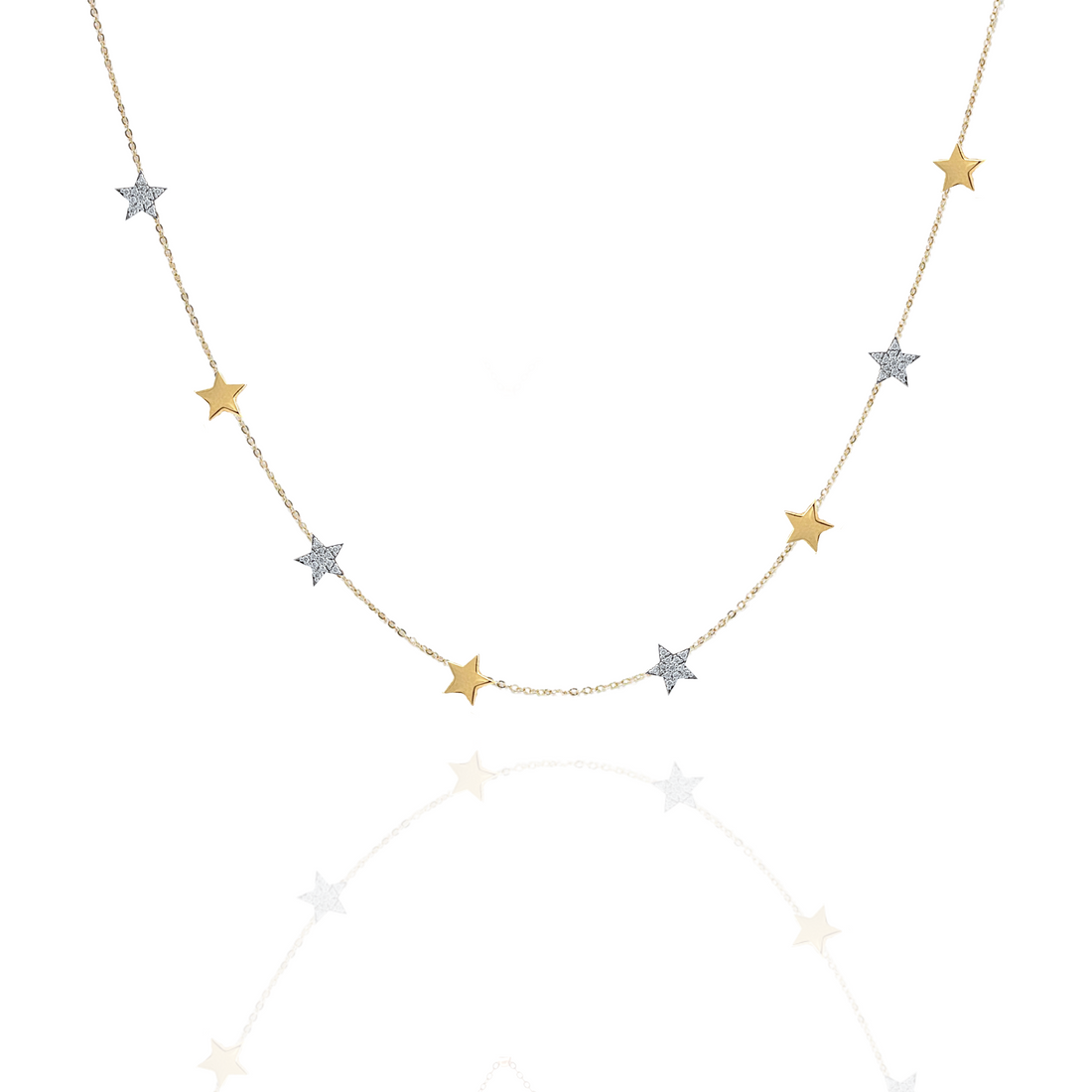 Timeless essentials Multi- Star Chain Necklace