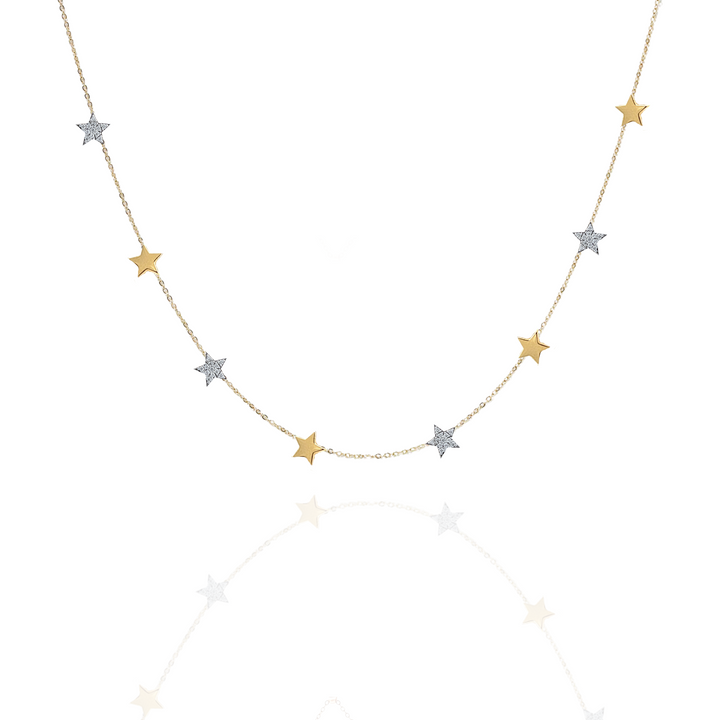 Timeless essentials Multi- Star Chain Necklace