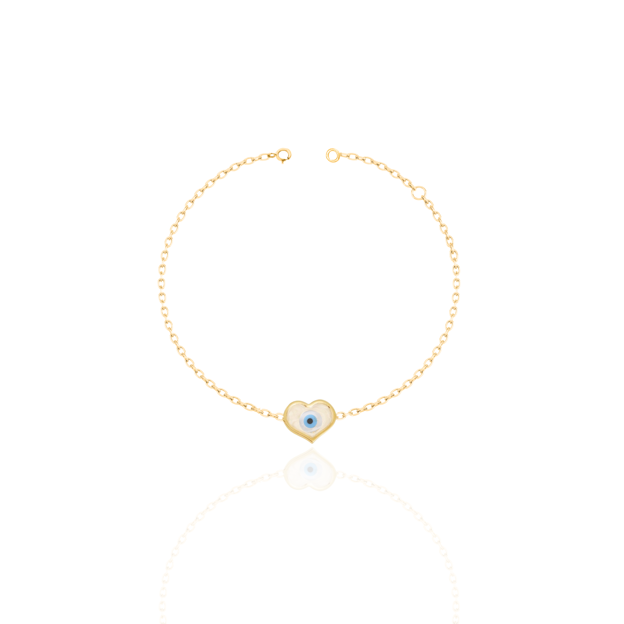Protection Bezel Evil Eye Bracelet