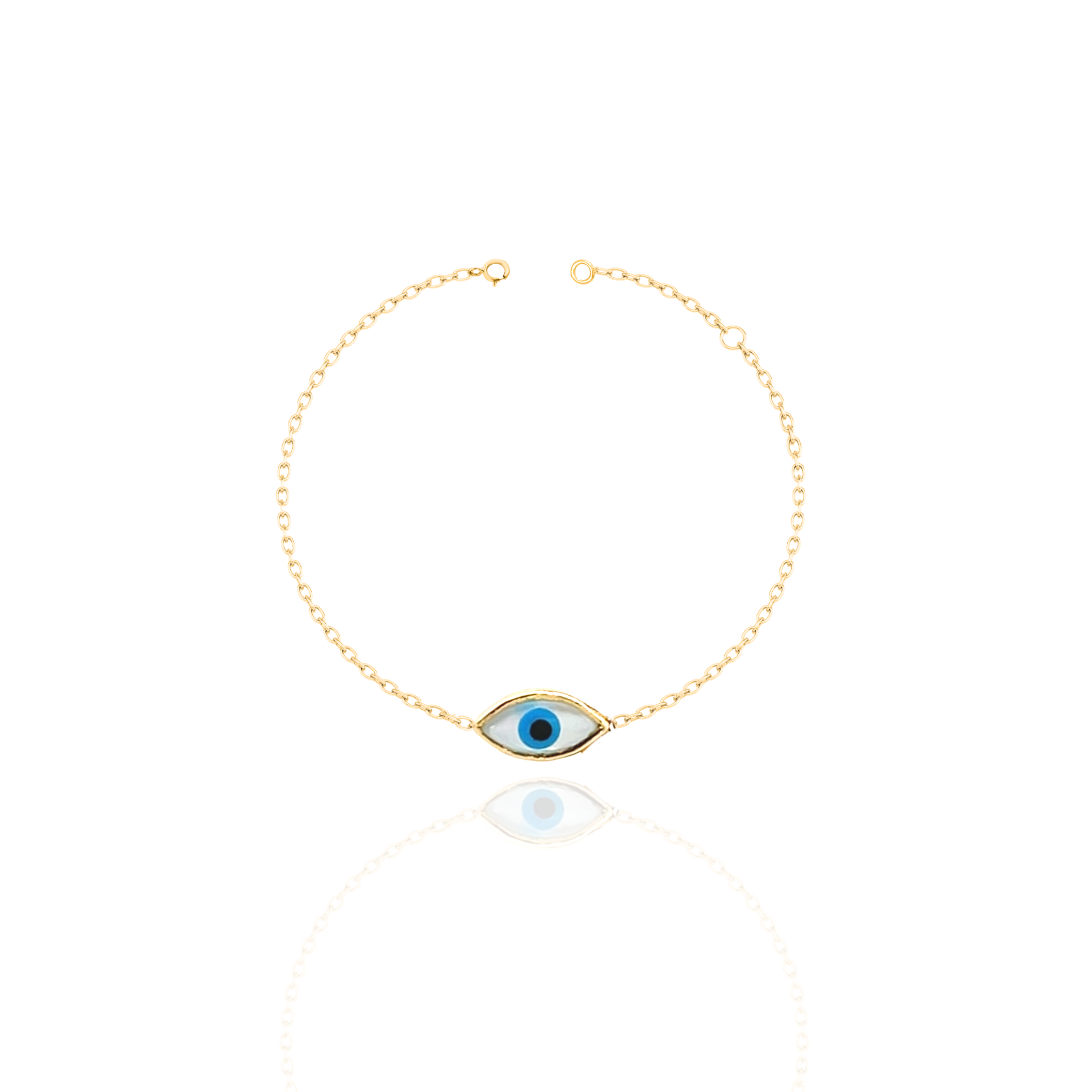 Protection Bezel Evil Eye Bracelet