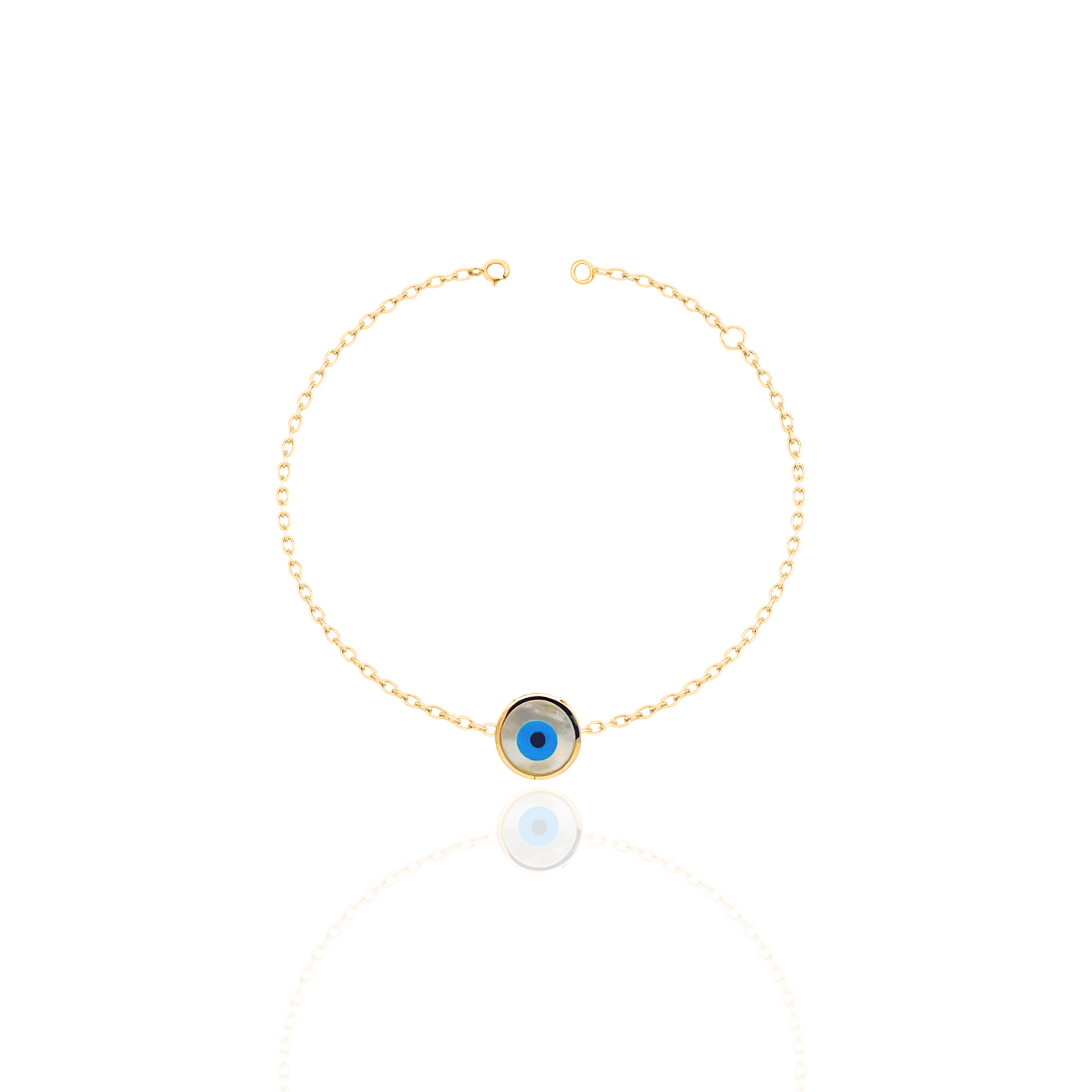 Protection Bezel Evil Eye Bracelet
