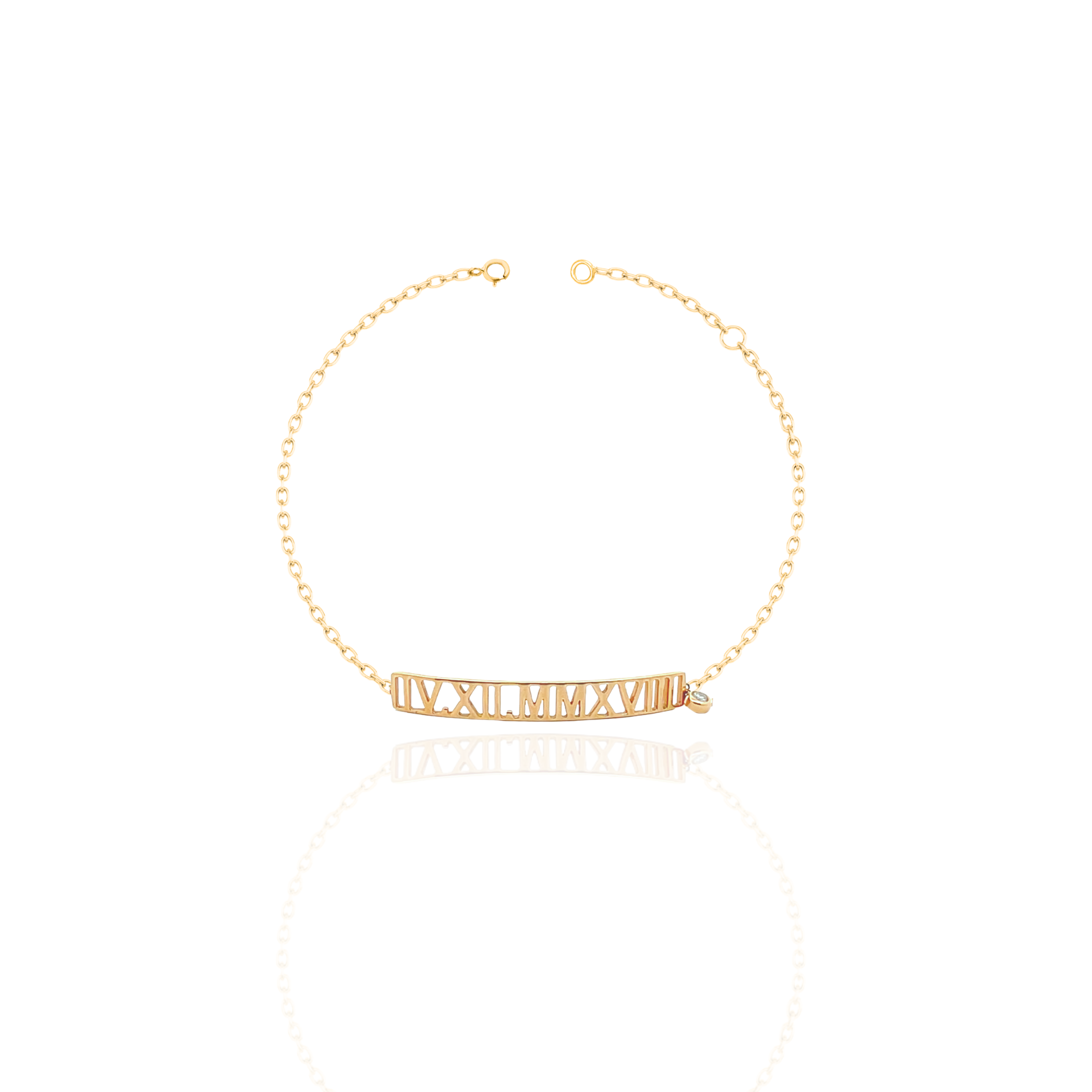 Zeeana Bar Date Diamond Bracelet - PieceOfYou