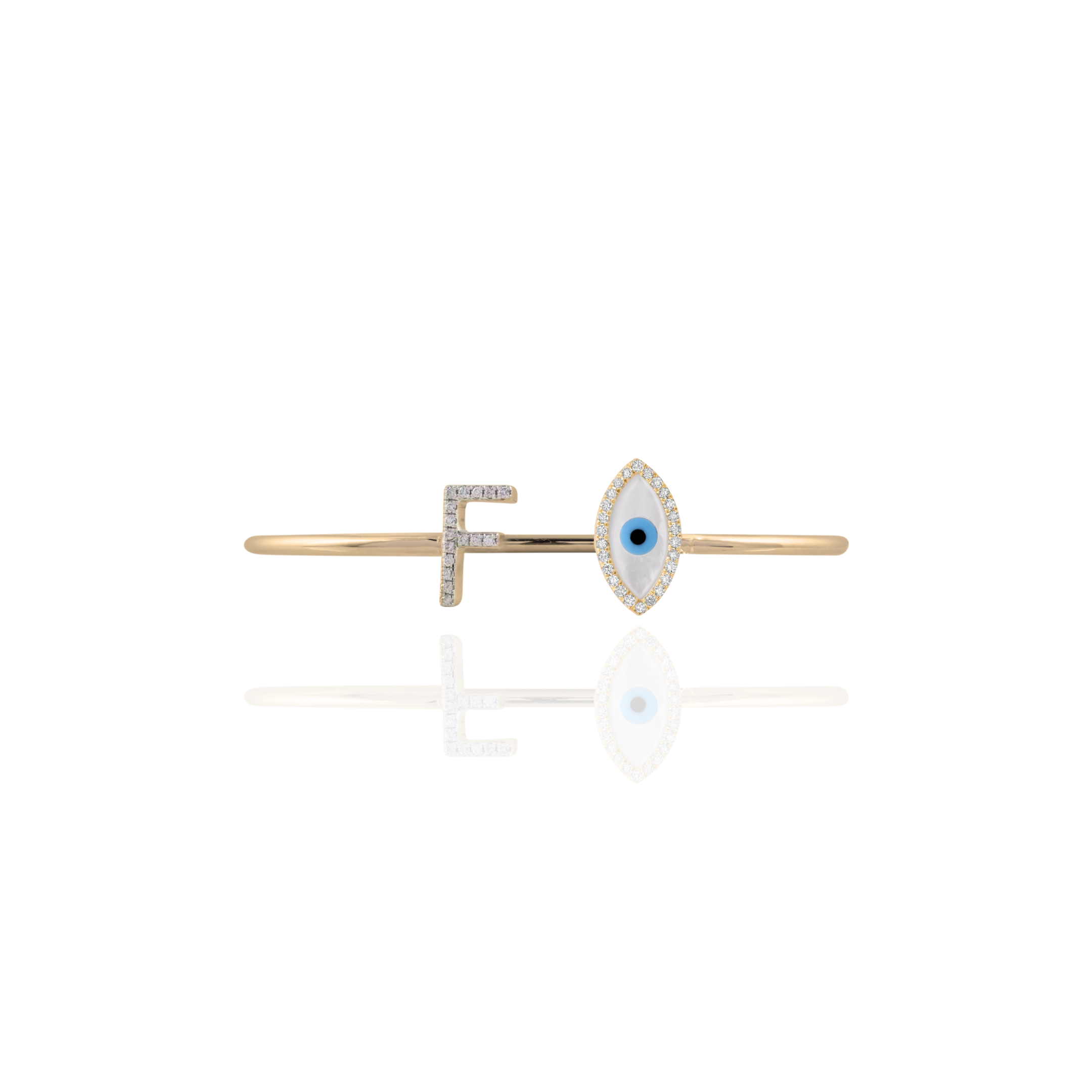 Protection Alphabet and Evil Eye Bangle
