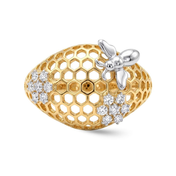 Golden Hive Pinky Ring